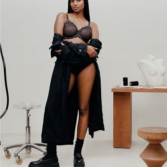 Chantelle Two Riva Gauche Full coverage unlined Bras Black 34 DD and Peach 34 D - Picture 4 of 16